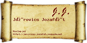 Járovics Jozafát névjegykártya